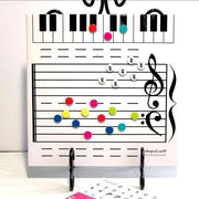 Bord Magnetico Senza Umidità, Leggibile e Riscrivibile, Ideale per Maestri di Musica e Pianisti, Strumento Educativo.