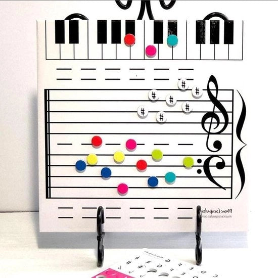 Bord Magnetico Senza Umidità, Leggibile e Riscrivibile, Ideale per Maestri di Musica e Pianisti, Strumento Educativo.