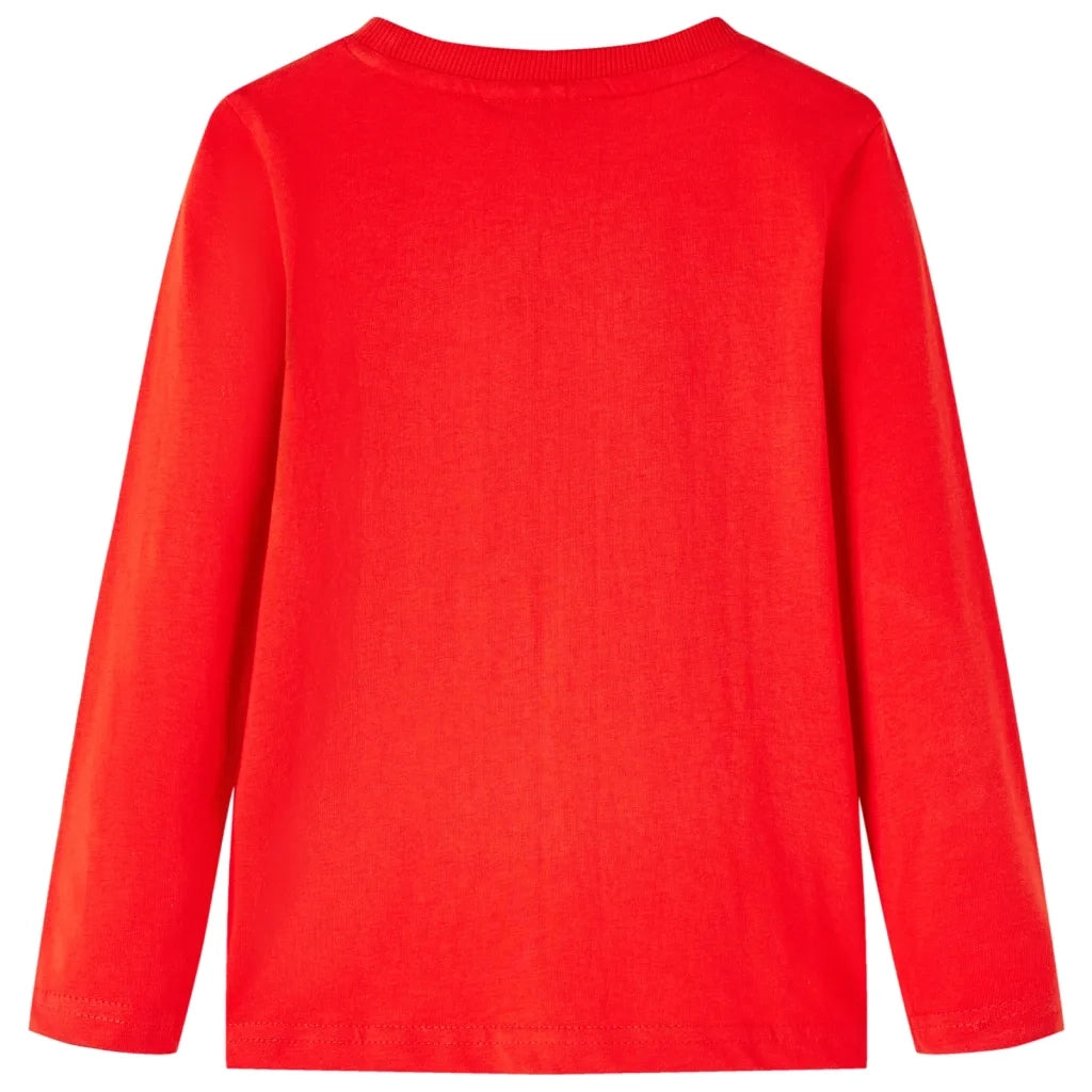 Maglietta da Bambino Maniche Lunghe Rossa 116 13296