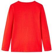 Maglietta da Bambino Maniche Lunghe Rossa 116 13296