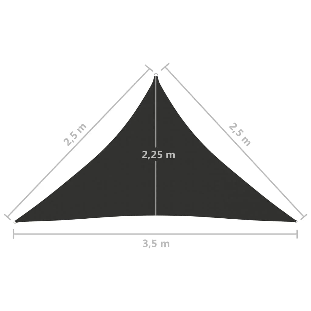 Vela ombreggiante/ombrellone ombrellone triangolare in tessuto Oxford 2,5 x 2,5 x 3,5 m 02_0009795