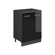 Mobile per mansarda Rion Nero lucido/Antracite 60 x 83.8 cm senza inclinazione con 2 ante Vicco