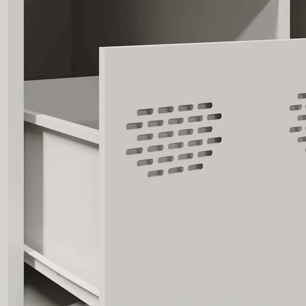 Mobile TV Bianco 68x50x43,5 cm in Acciaio Laminato a Freddo