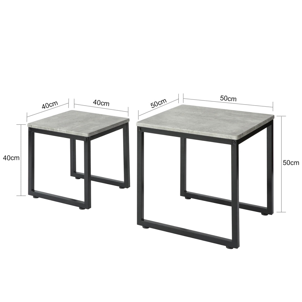 Set tavolini Soggiorno Tavolinetto da Salotto L50*P50*A50cm,Grigio FBT42-HG