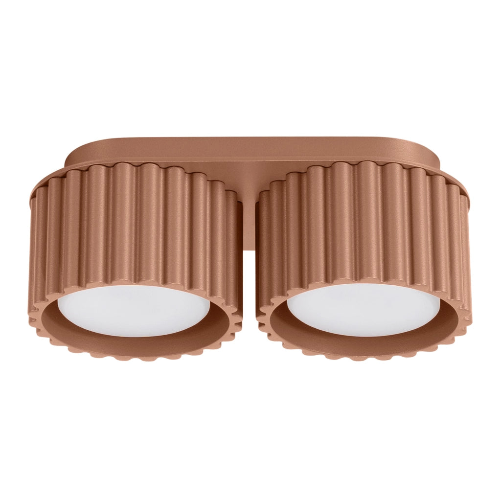 Plafoniera moderna mocca ovale 21cm 2xGX53 VISTAO Pure