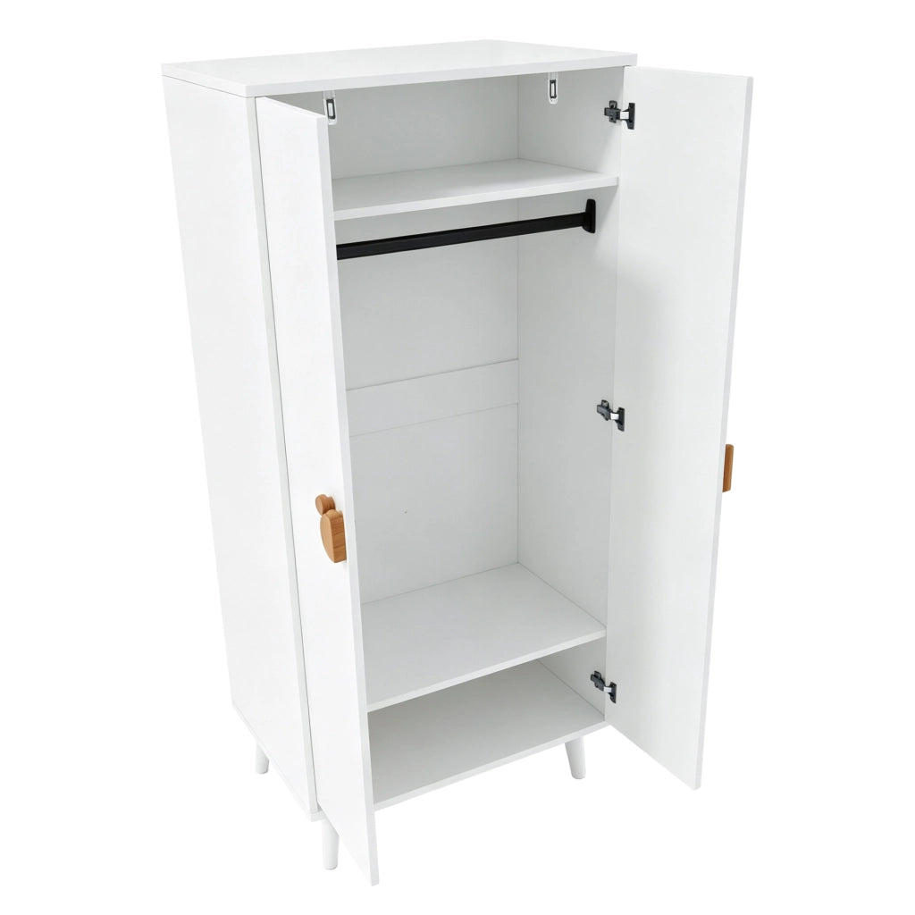 Armadio con ante ¨C Minimal ¨C Bianco, legno, 70x55x170 cm