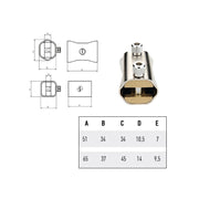Lucchetto Ottone Blocca Catena Mm 51 Potent