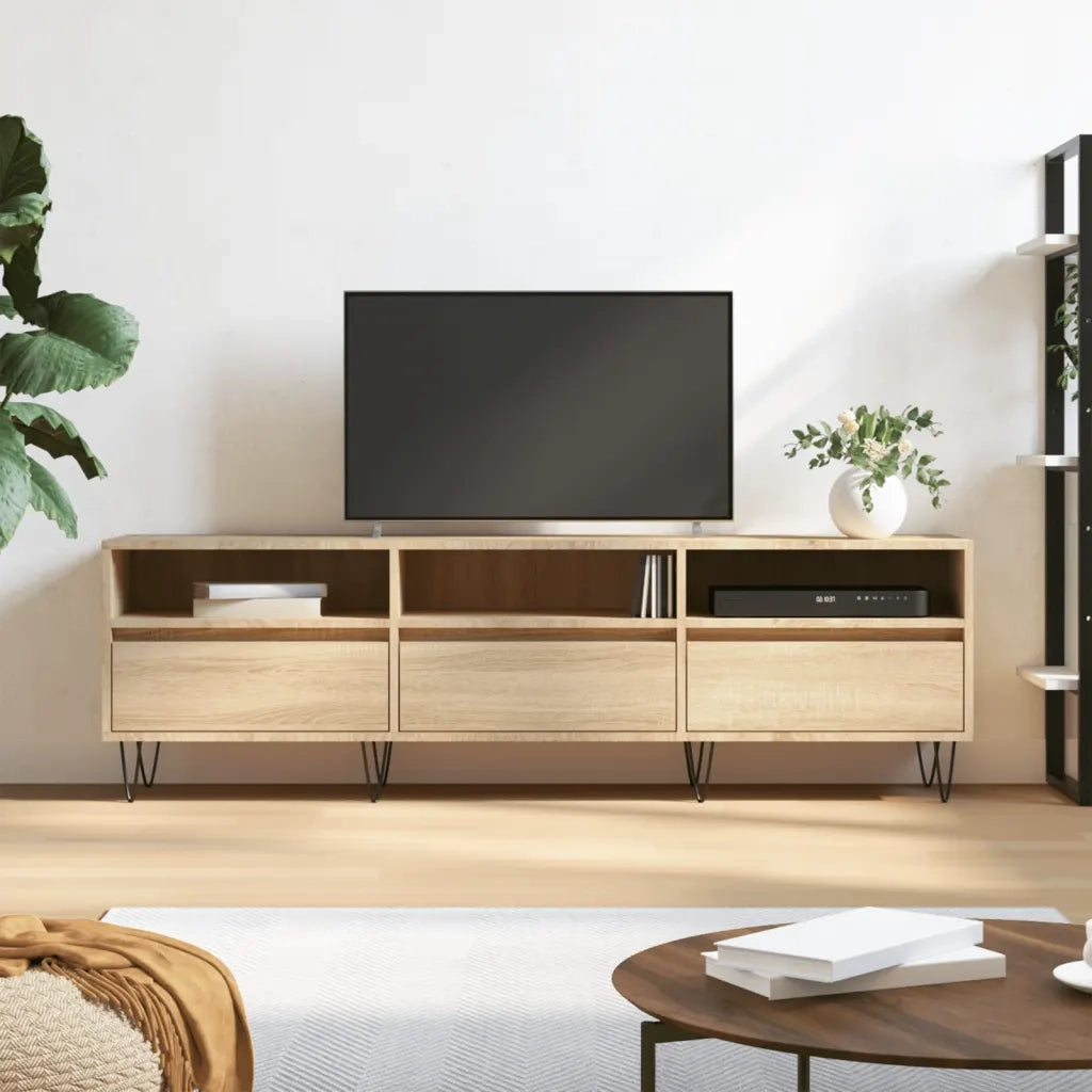 Mobile Porta TV-Mobile per TV-Credenza TV Rovere Sonoma 150x30x44,5 cm Legno Multistrato 443925