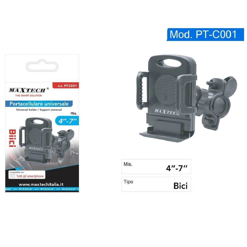 Trade Shop - Portacellulare Universale Maxtech Pt-c001 Per Bicicletta Bici Moto Ipad Navigatore -