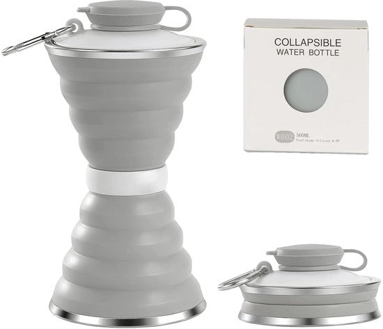 Flessa di plastica opzionabile - 500ml - grigio - silicone