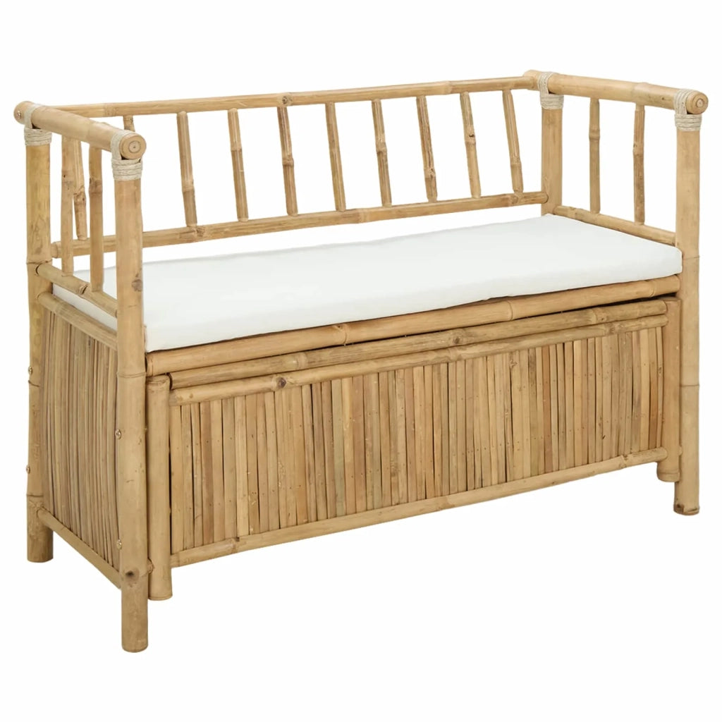 Panca da Giardino con Contenitore 110 x 47 x 80 cm Bambù