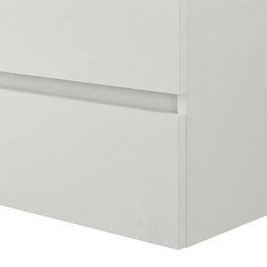 Mobile bagno sospeso 80 cm rovere bianco con 2 cassetti e pensile Nadia