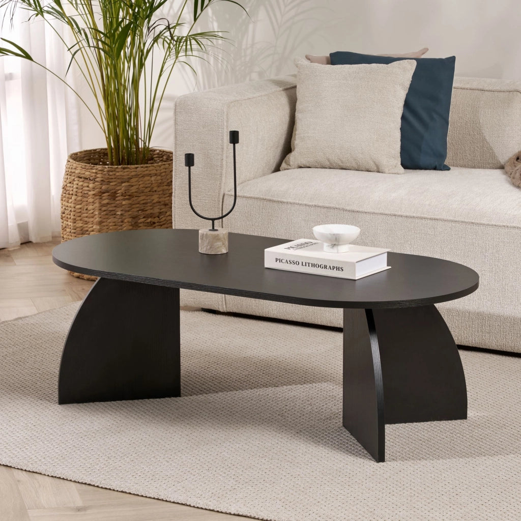 Tavolino in legno "Melina" 120 x 60 x 40 cm - Legno nero