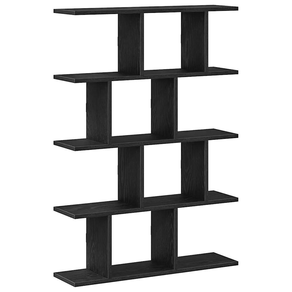 Mensola a Cubo da Parete 12 Scomparti Nero in Truciolato 860014
