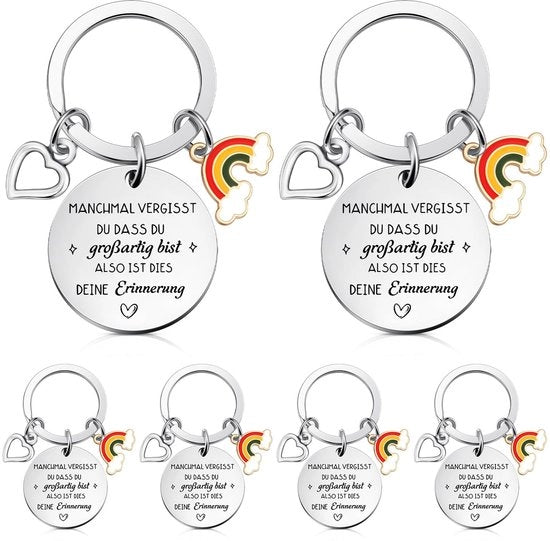 Sostegno per le Chiavi Arcobaleno - Regalo di Addio - Dono di Incentivo - Ringraziamento - Etichette per le Chiavi - Positività e Speranza - Regalo