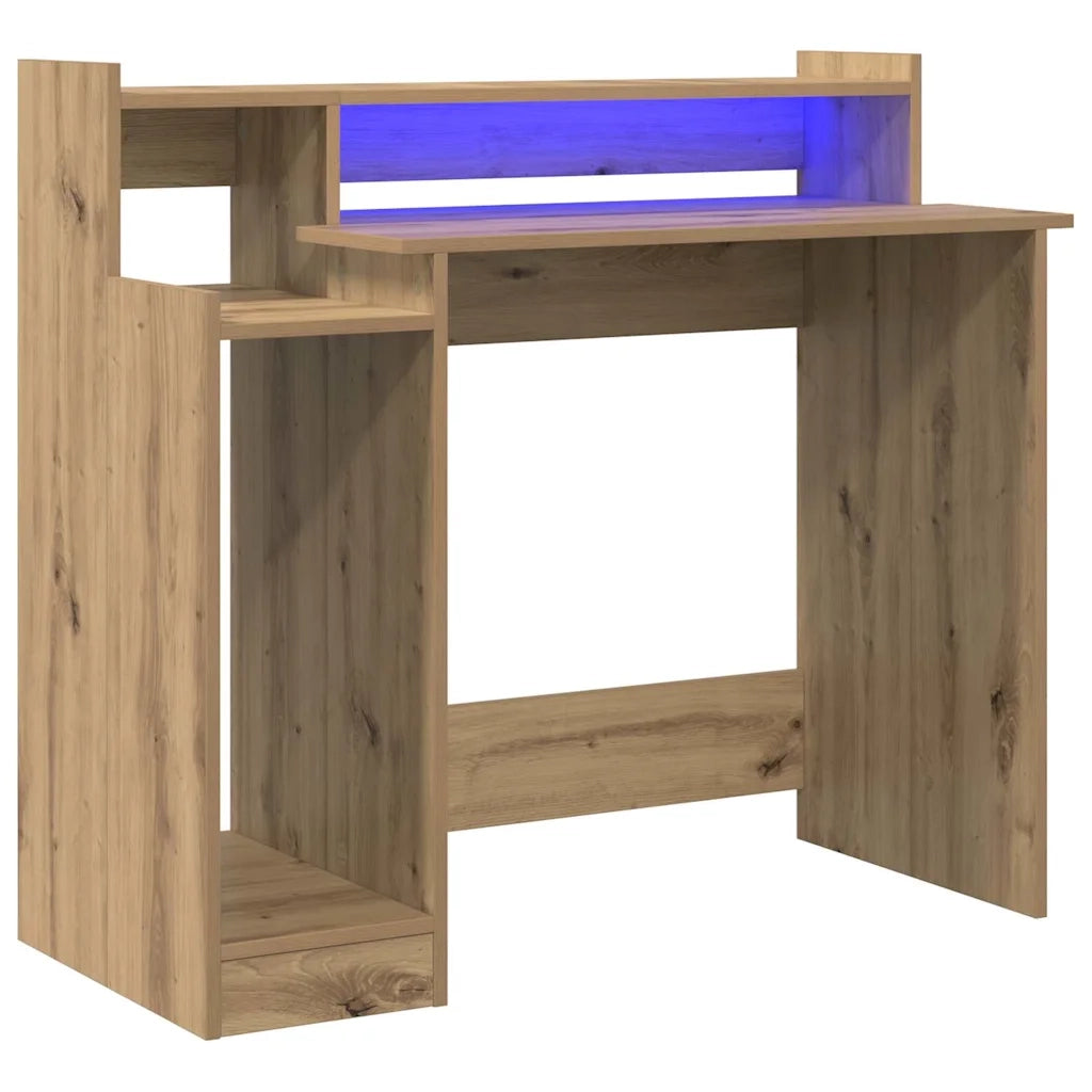 vidaXL Scrivania rovere artigianale 97 x 45 x 90 cm Legno multistrato