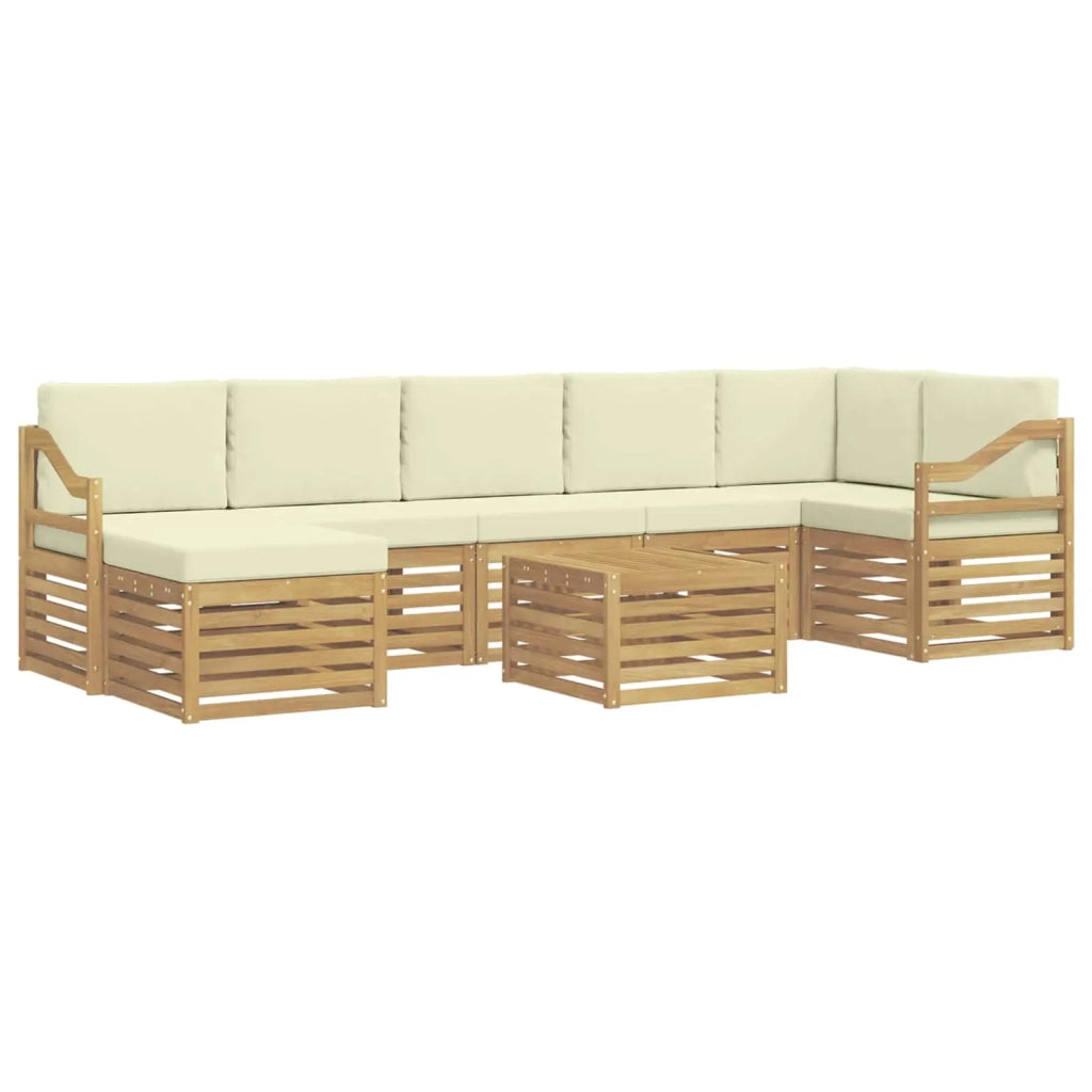 Set di divani da esterno 8 pcs Bianco e Crema 59 x 59 x 37 cm 3392250