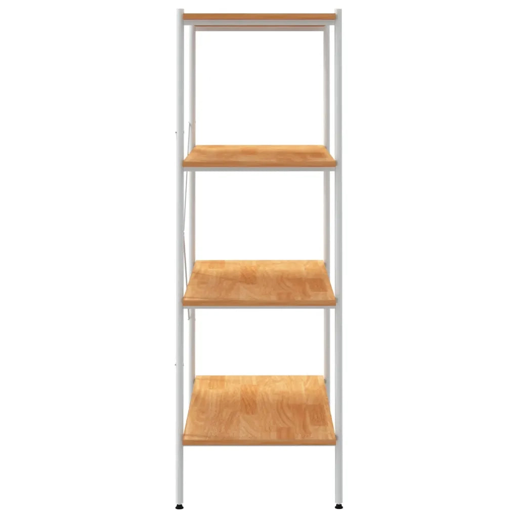 Scaffale con 4 Mensole Bianco e Rovere 80x40x130 cm cod mxl 12899
