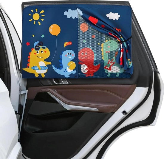 Zonnetinte per bambini - 2 pezzi - 68 x 50 cm - doppia imbottitura - magnetica - per bambini - protezione UV - protezione dal calore per vetri laterali - vetri posteriori (2)