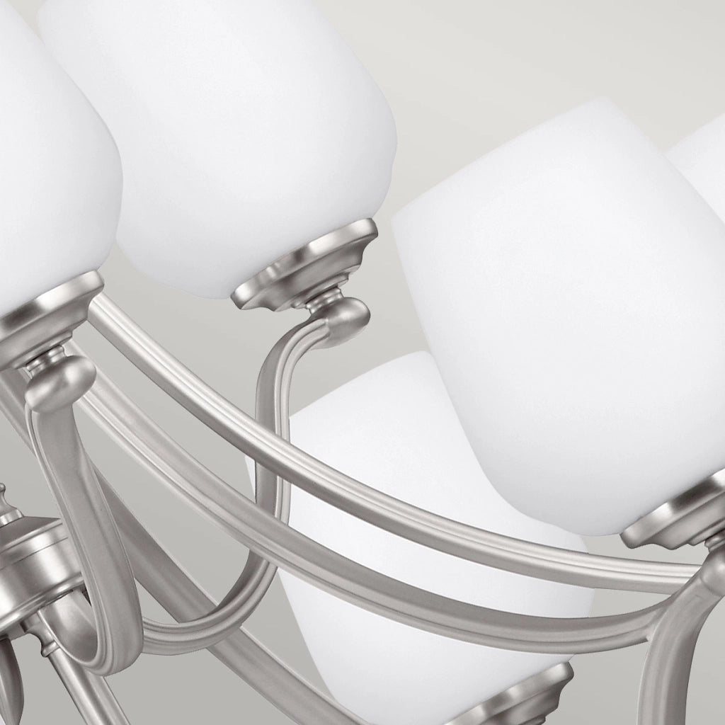 Lampadario Vintner grande nichel satinato 9xE27 Feiss