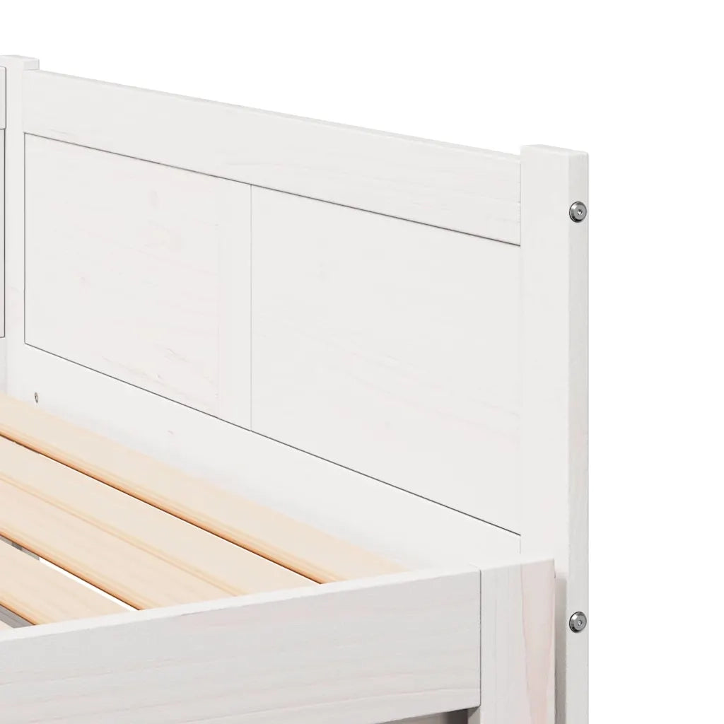 Letto matrimoniale | Letto per adulti | Letto Giorno Estraibile Bianco 203,5 x 184 x 56,5 cm