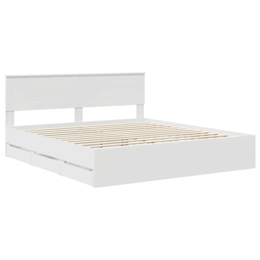Struttura del letto Bianco 180 x 200 cm Legno Ingegnerizzato 3407956