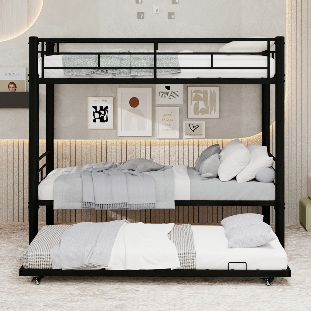 LETTO A CASTELLO 196x103x156 cm Ferro Nero convertibile in due letti