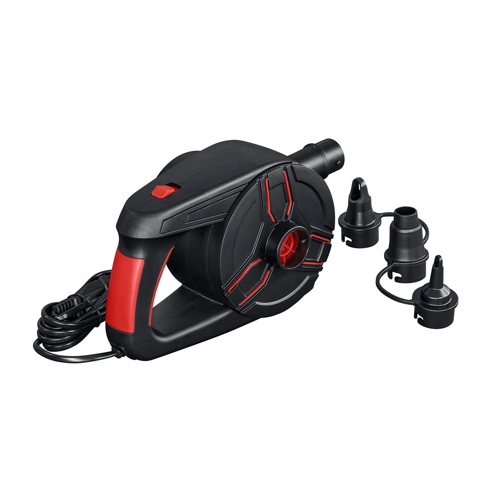 Trade Shop - Pompa Di Gonfiaggio Elettrica Powergrip 1.100 L/min Con Maniglia 3 Adattatori 62258 -