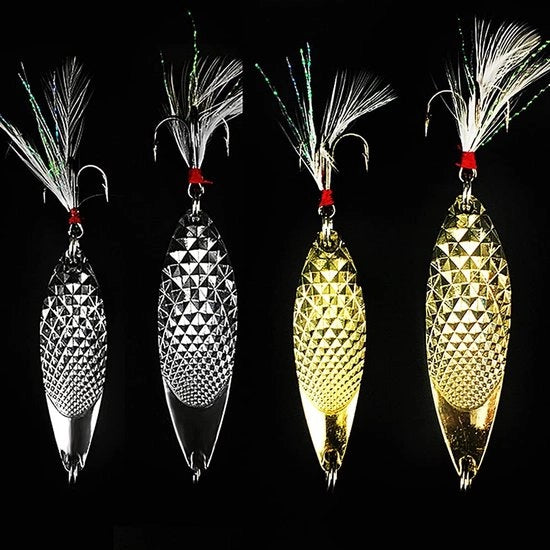 Attrezio da Pesca a Tre Spine in Acciaio Inox - 4 Pezzi - Dimensioni 6,4/7,5 cm - Haio a Tre Spine