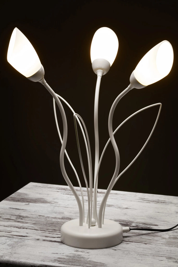 Lampada da tavolo grigio sabbia 3xG9 Gloriosa Jupiter