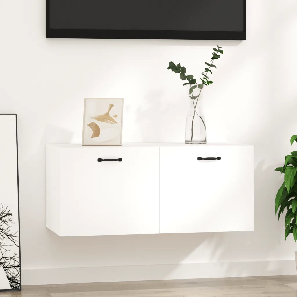 Armadietto a Muro Bianco 80x35x36,5 cm in Legno Multistrato cod mxl 33363