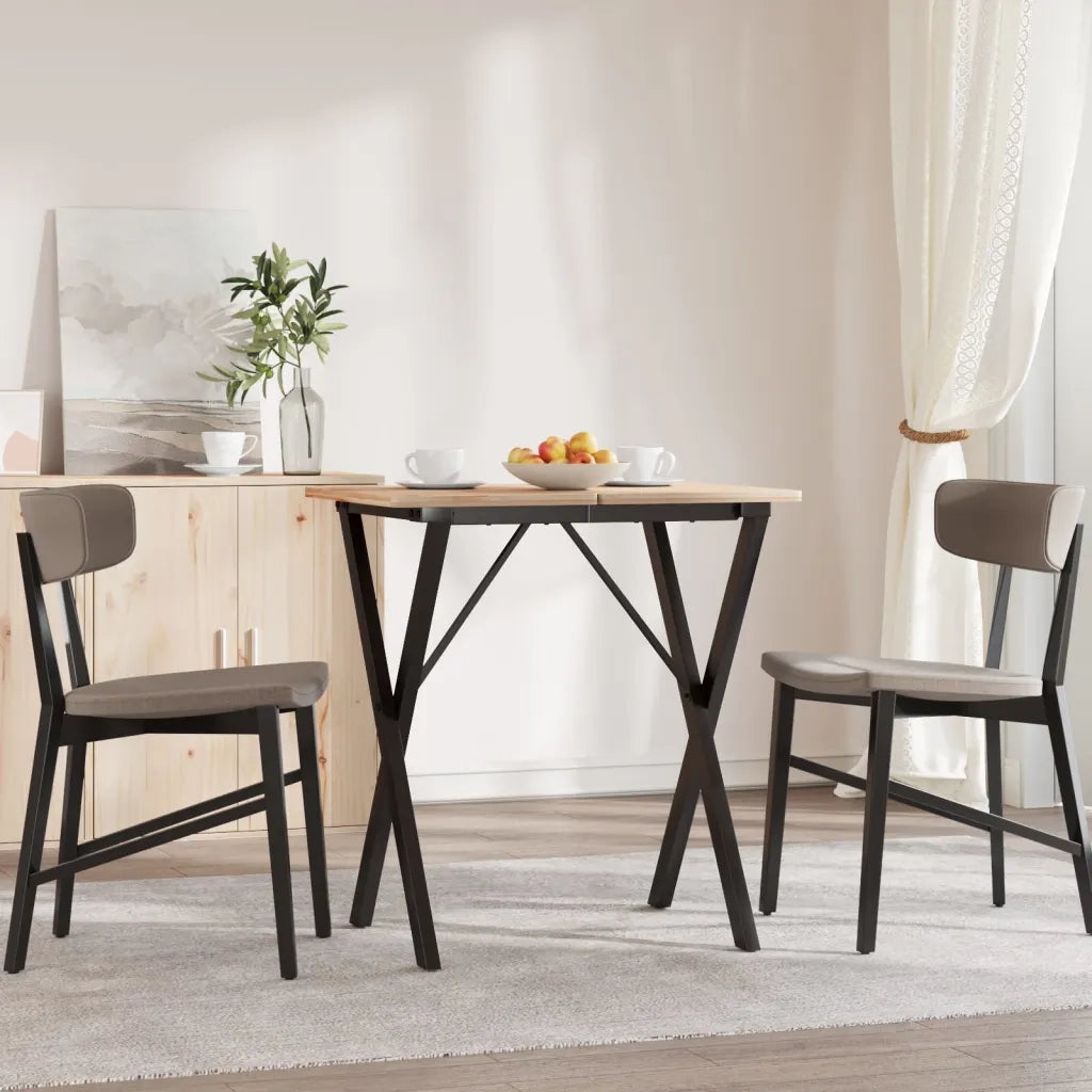 Telaio Gambe a X per Tavolo da Pranzo 40x40x73 cm in Acciaio