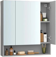 Cassettone da bagno con 3 porte - specchiera - contenitore da bagno - progetto di risparmio di spazio - 16,5 cm x 70 cm x 75 cm