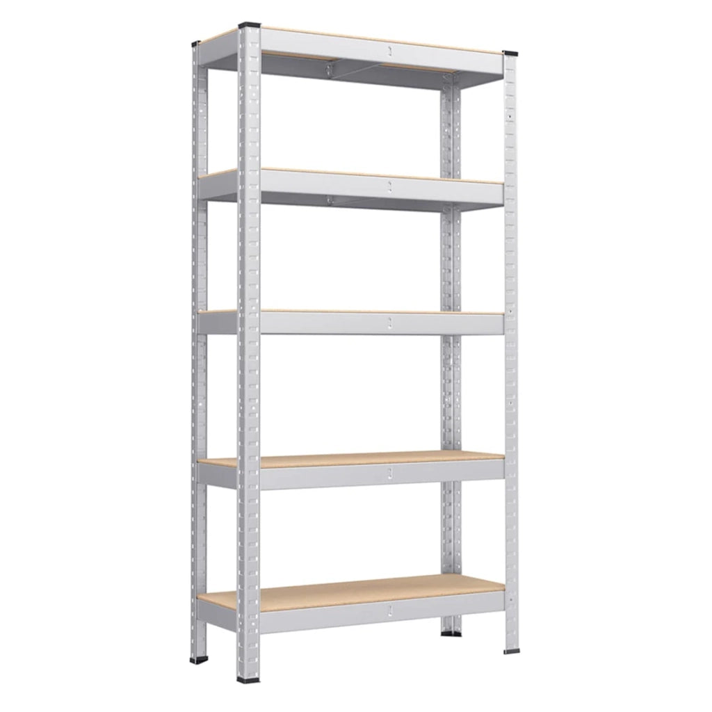 Scaffale robusto a 5 ripiani 150 x 75 x 30 cm portata totale 650 kg (130 kg/ripiano) stile industriale ripiani regolabili per soggiorno/cucina nero e marrone rustico 12_0005444