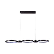 Lampada a sospensione LED anelli nera 38W 4000K V-TAC