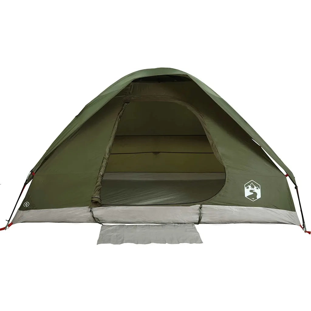 Tenda da Campeggio a Cupola 2 Persone-Tenda per Escursionismo Verde Oliva Impermeabile 420684