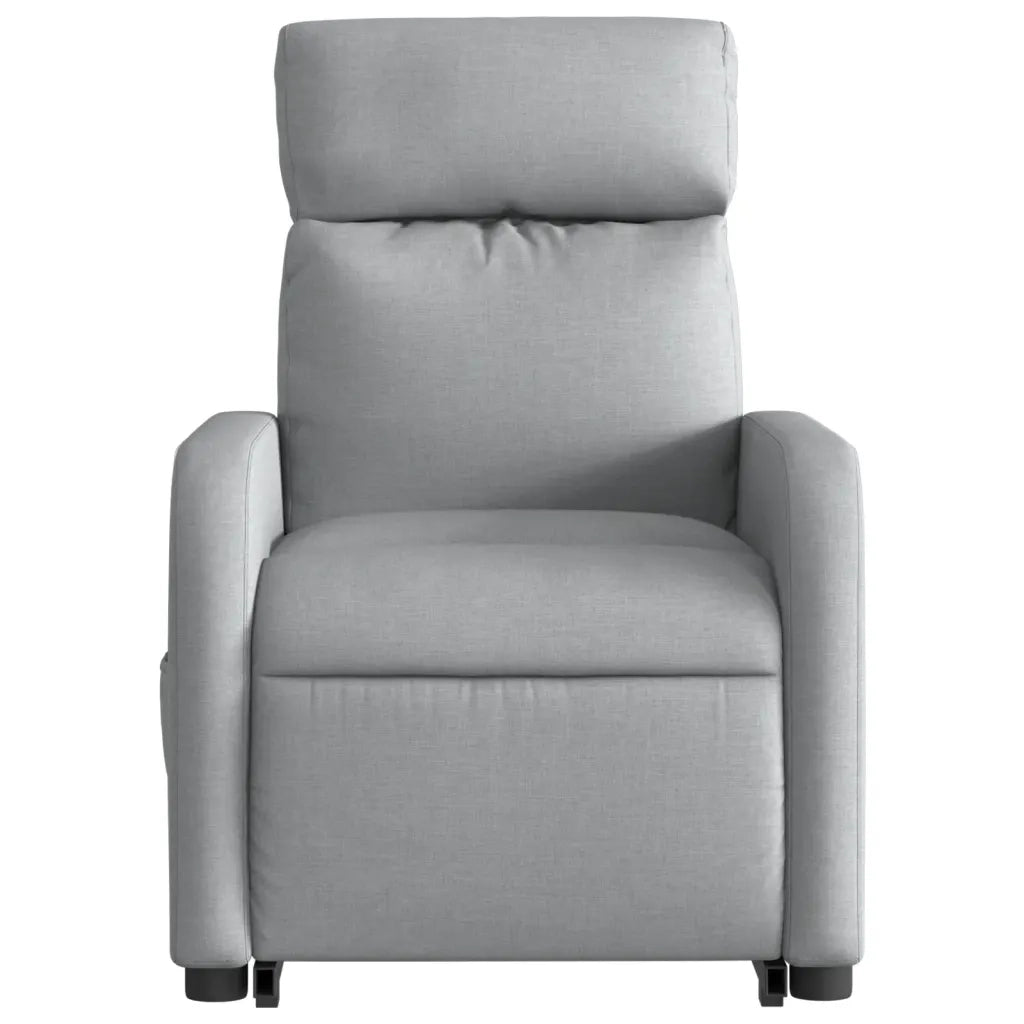Divano Sedia-Poltrona Reclinante Alzapersona Elettrica Grigio Chiaro Tessuto 325764