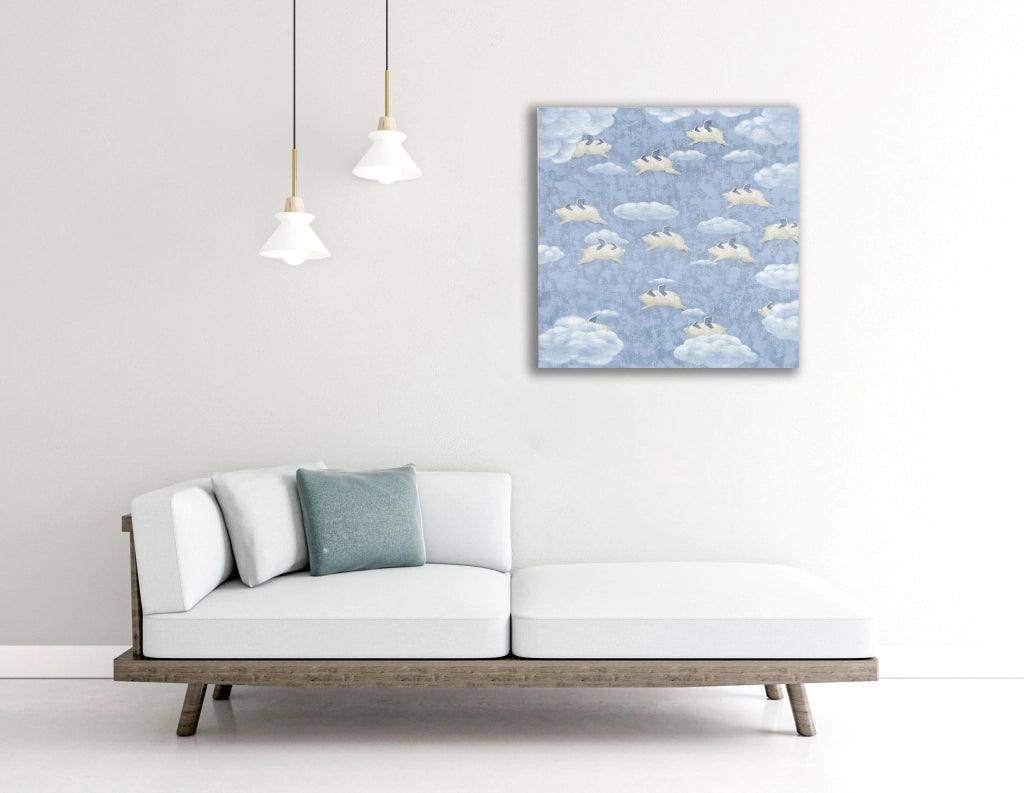 Quadro Animali Volanti Misure 80x80 cm