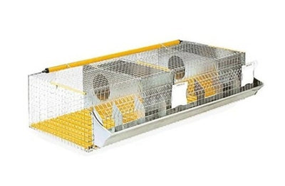 GABBIA CONIGLI FATTRICI 2 FORI CON NIDI INTERNI CM. 120X66X30H