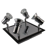Plafoniera Quadrata 4 Faretti GU10 4X50W - Serie BUDAPEST ALEYAY