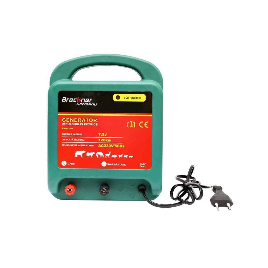 Elettrificatore per recinto elettrico 230V/50Hz 7.5 Joule 120km Recinti Elettrici BRECKNER GERMANY