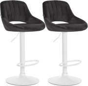 Set di 2 sgabelli da bar Milet Velvet L 6