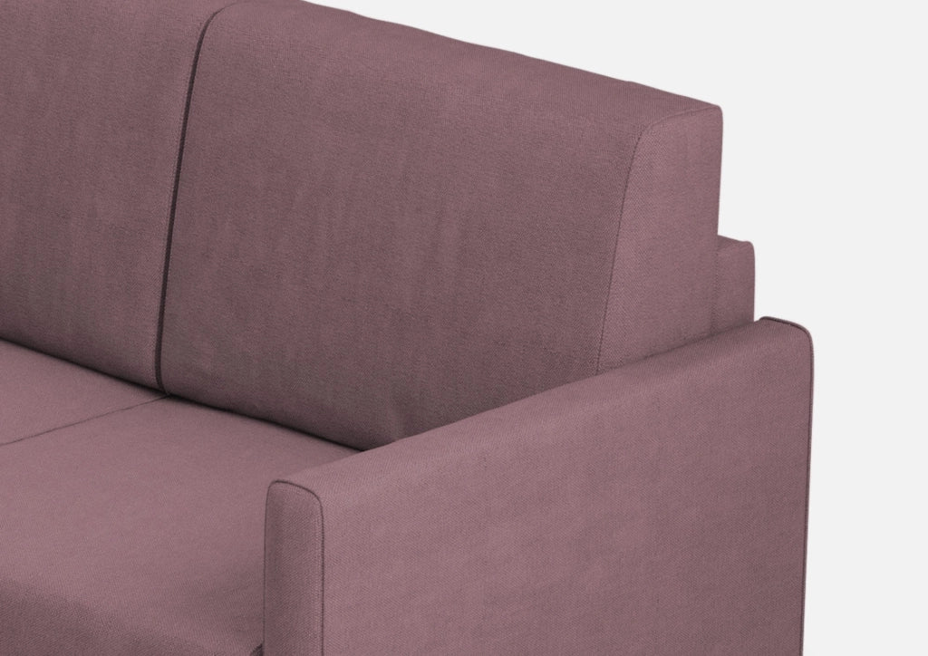 Divano 3 Posti 198x85x85 cm Karay in Tessuto Prugna
