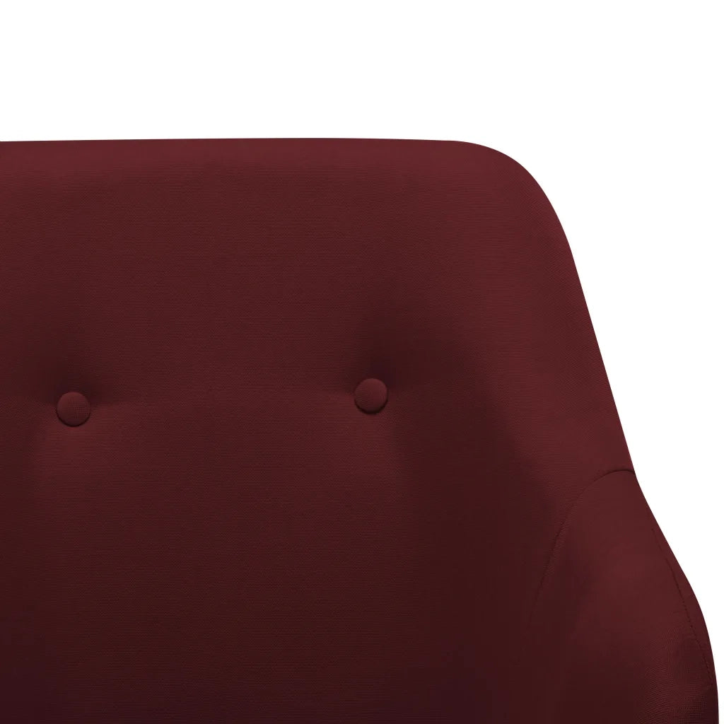 Sedia a Dondolo Rosso Vino in Tessuto