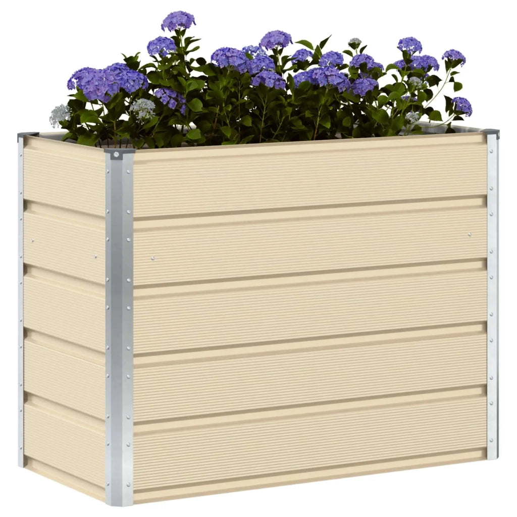 Fioriera Avorio 100 x 50 x 75 cm Acciaio zincato