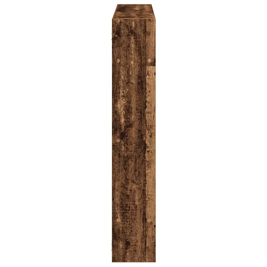 Mensola a Cubo da Parete 7 Scomparti in Truciolato Legno Antico 860029