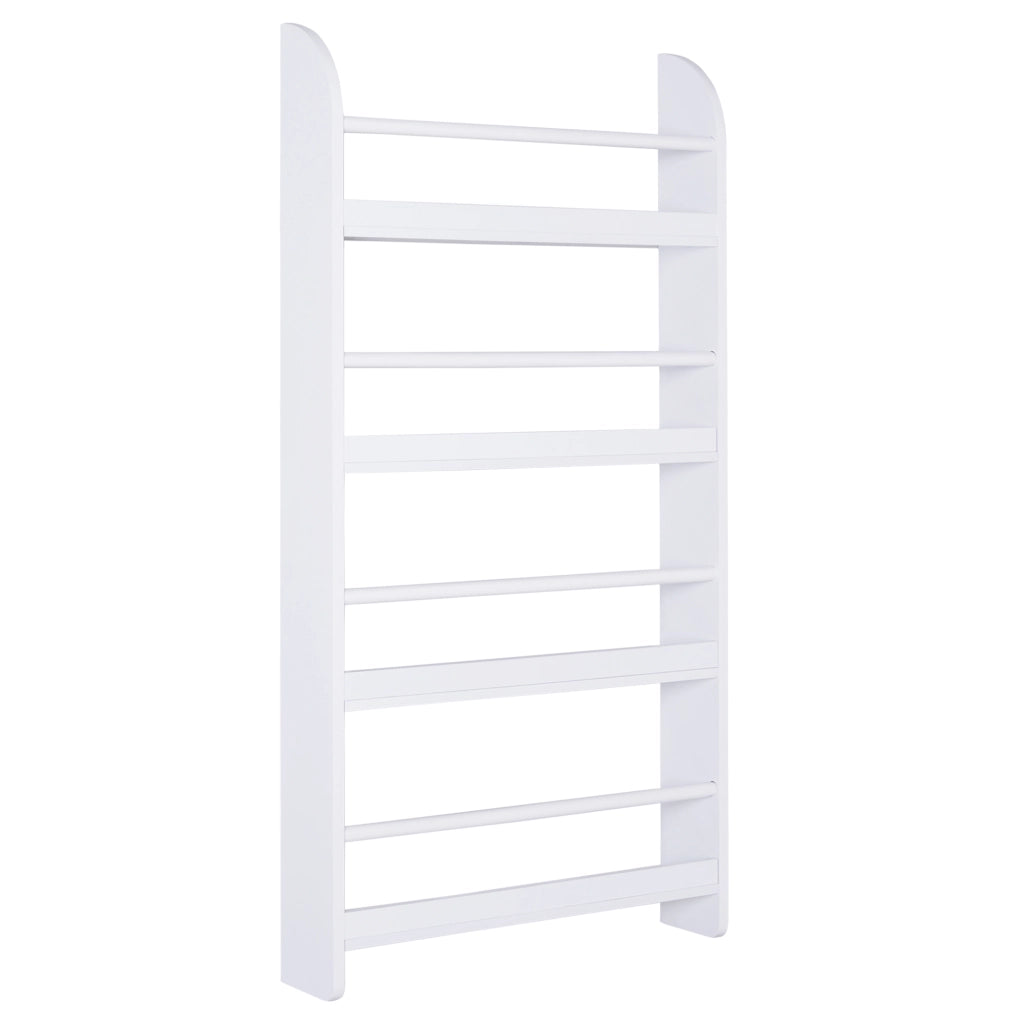 EasyComfort Libreria da Parete con 4 Ripiani in Legno Bianco Impermeabile, Carico Massimo 30kg (59cm x 12cm x 113cm)