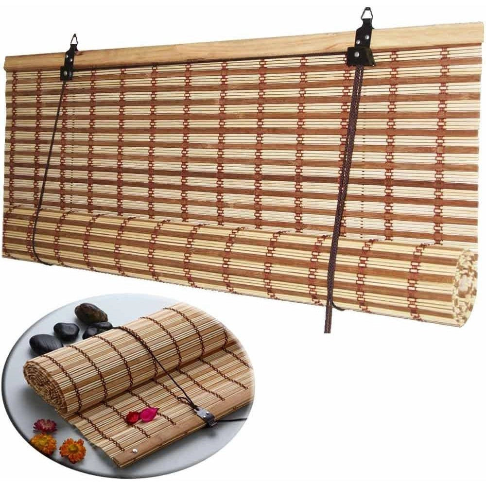 Trade Shop - Tapparella Tenda Arella Oscurante Sole Africa In Listelli Di Midollino 150x260 Cm -