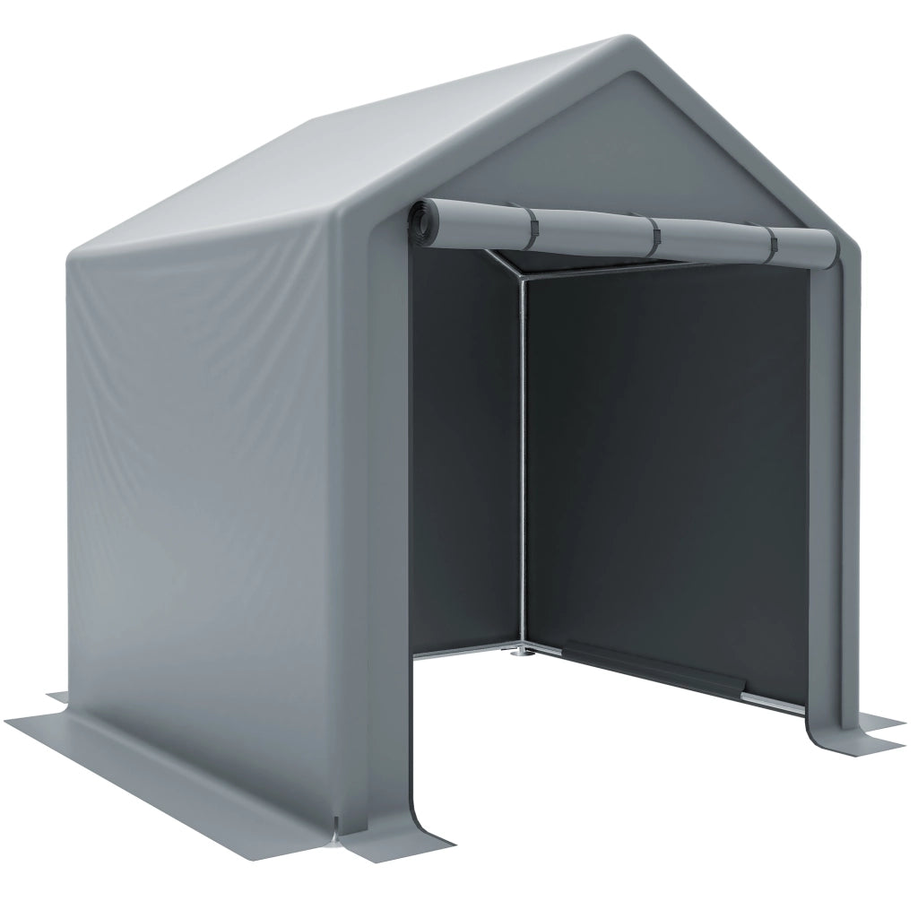 Tenda Garage da Giardino 190x170x200 cm Grigio Scuro con Tela Impermeabile e Telaio in Acciaio Zincato