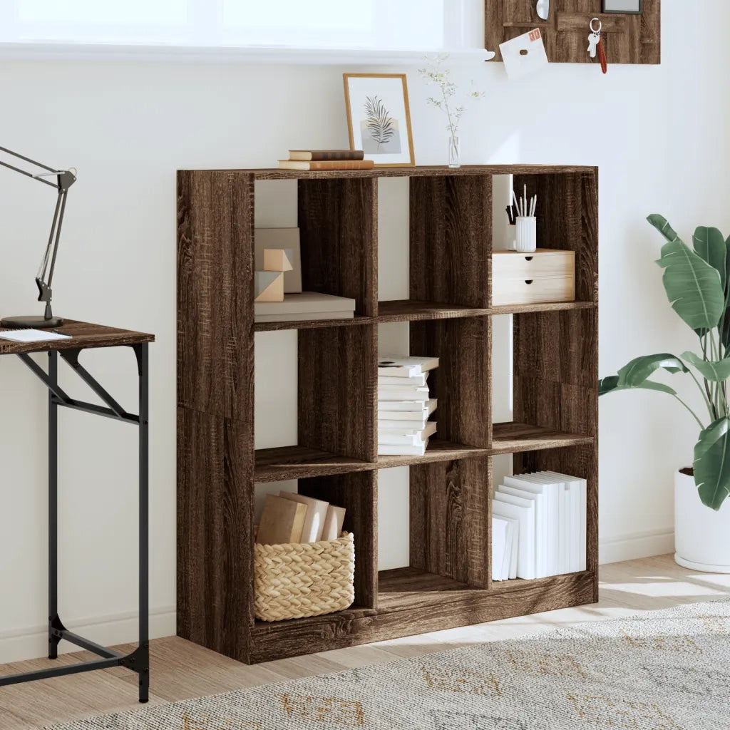 vidaXL Libreria Rovere Marrone 102x32x108 cm in Legno Multistrato